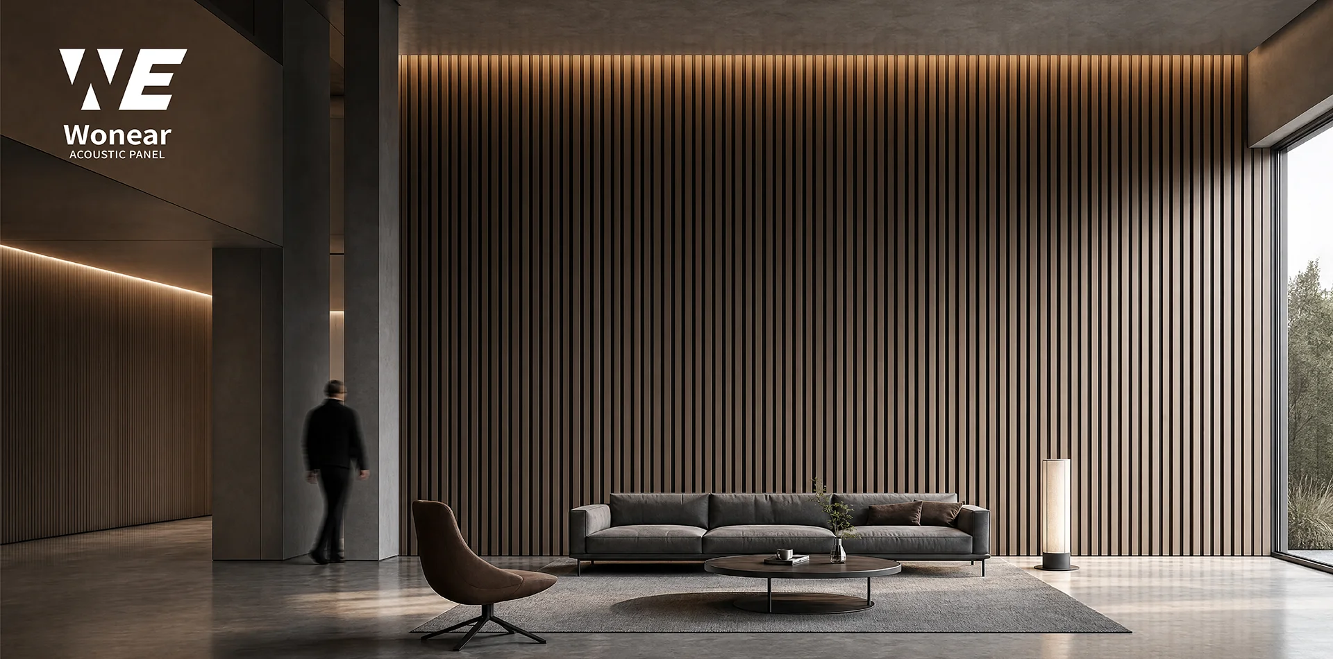 China Héich Qualitéit Wood Slat Grille akustesch Brieder