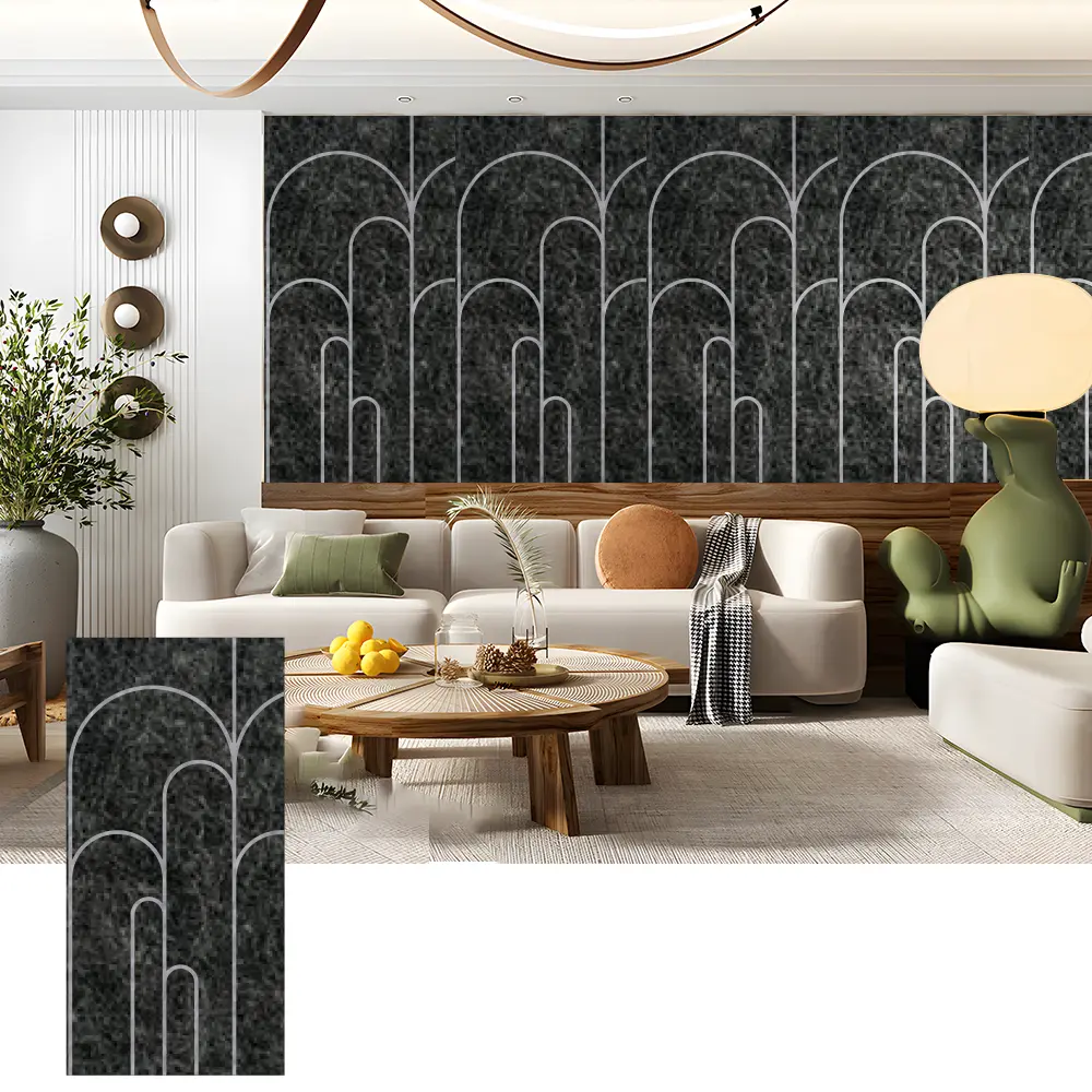 3D PET akustesch Mauer Brieder fir dekorativen Interieur