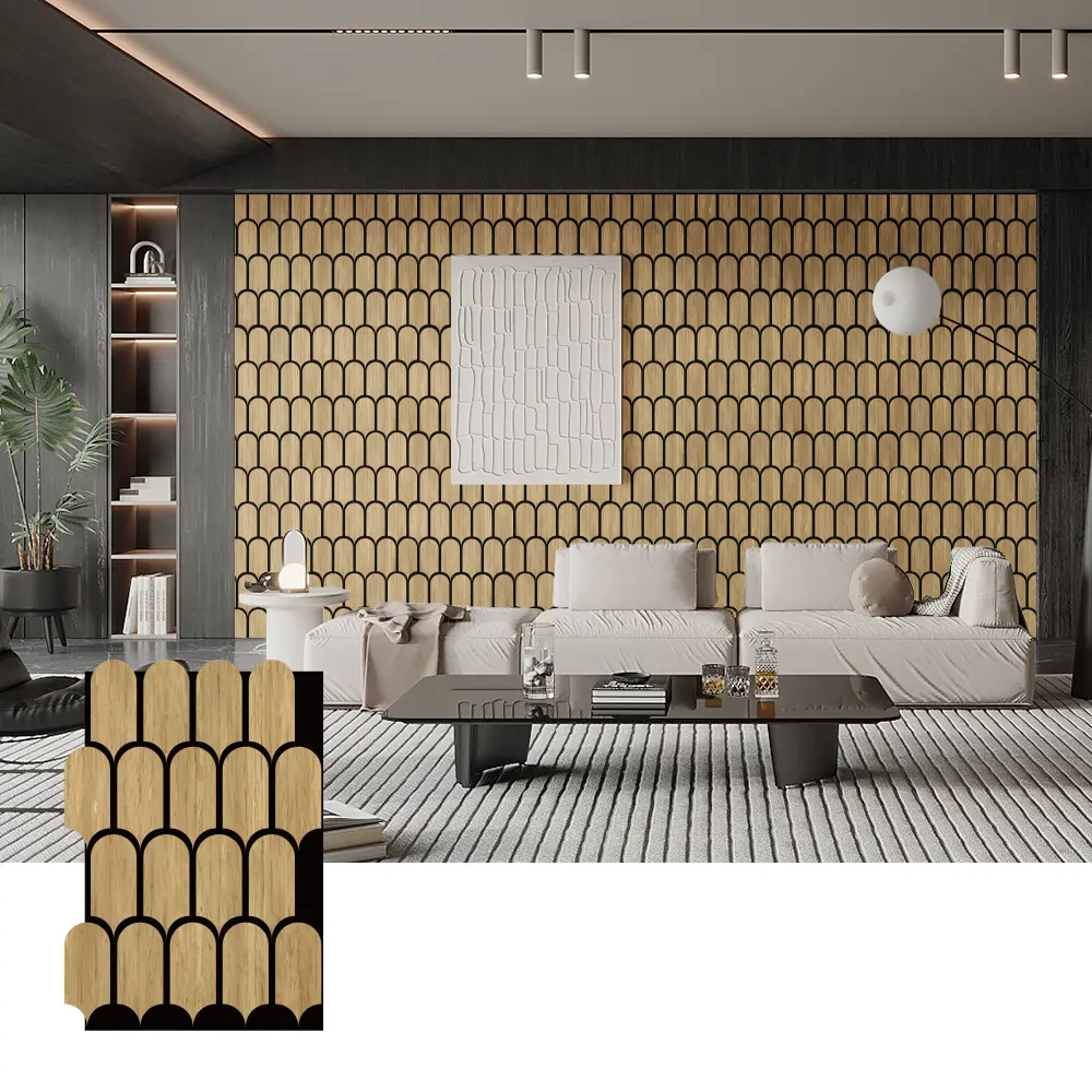 Akustesch Holz Panelen fir Interieur Mauer Design Akustesch Holz Panelen fir Interieur Mauer Design