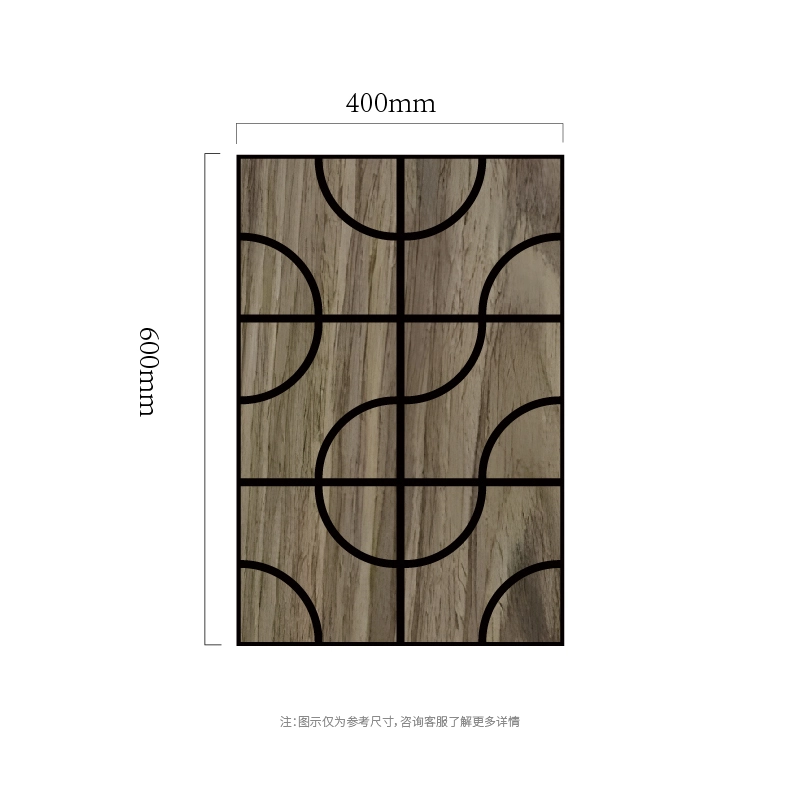 Arc Grid Wood MDF-op-PET akustesch Mauer Panel