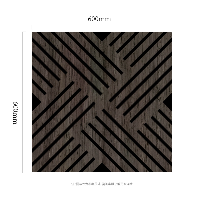 Crossline Diagonal MDF-op-PET akustesch Mauer Panel