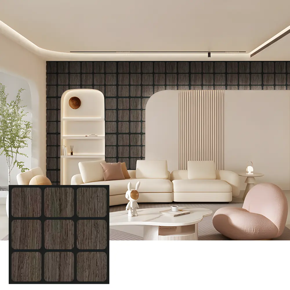 Dekorative Holz Akustik Panelen fir Interieur Maueren