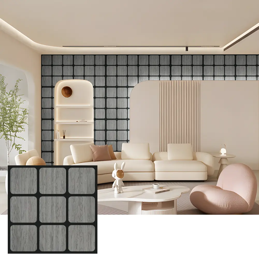 Dekorative Holz Akustik Panelen fir Interieur Maueren