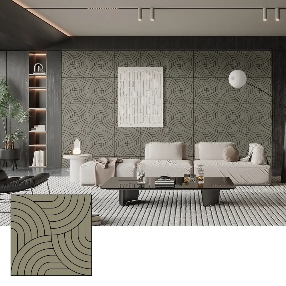 Héich Dicht PET akustesch Paneele fir Sound Absorption