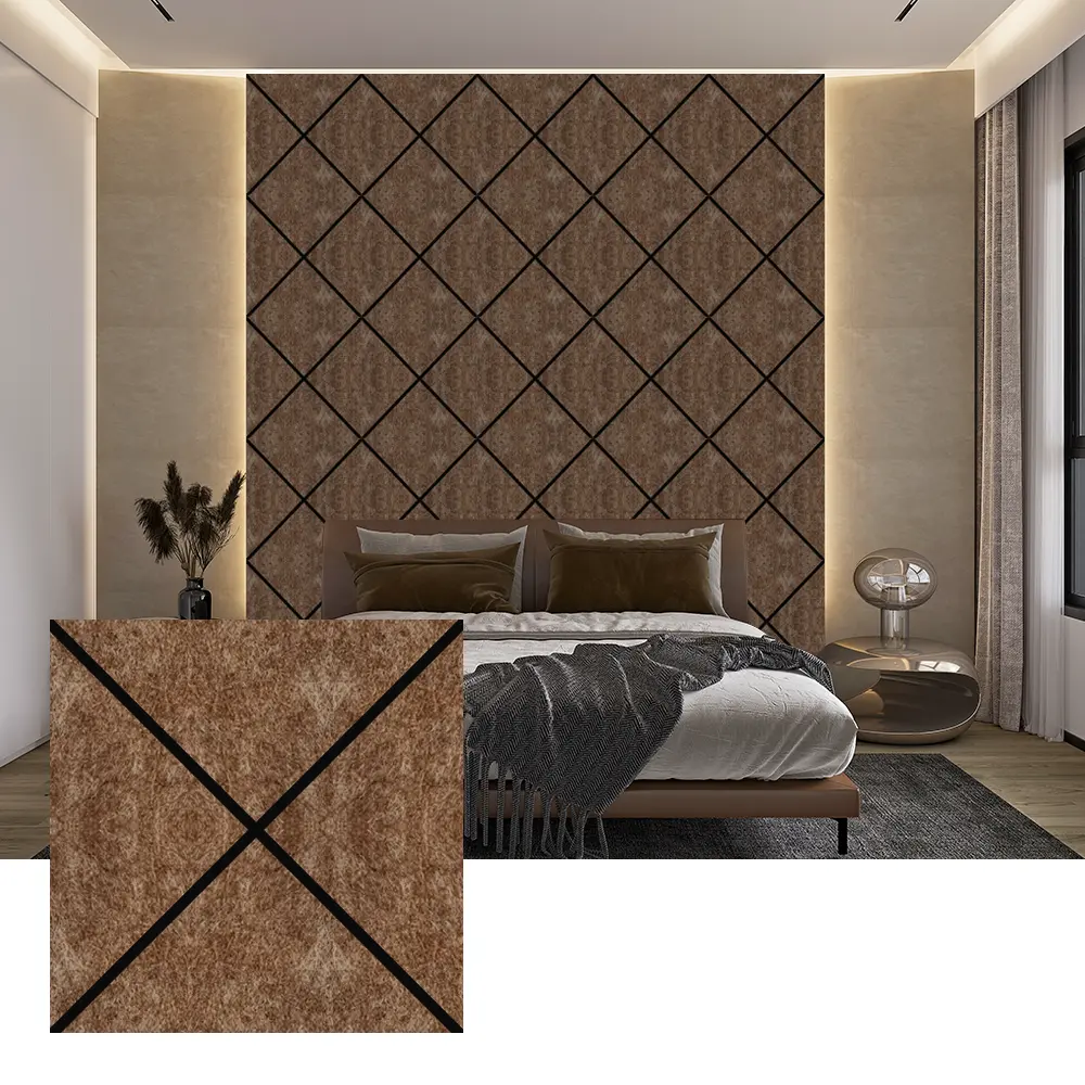 Recycléiert PET Filt akustesch Panelen fir Interieur Recycléiert PET Filt akustesch Panelen fir Interieur