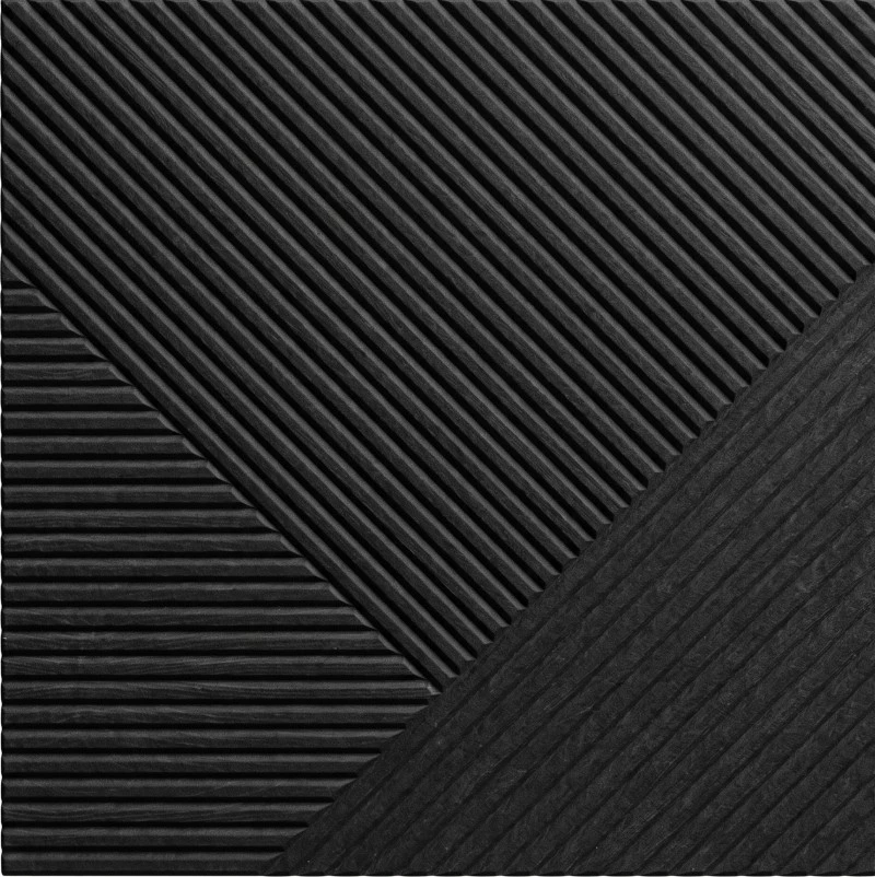 Wonear 3D UV-gedréckt Grooved PET Holzkuel Ebony Panel