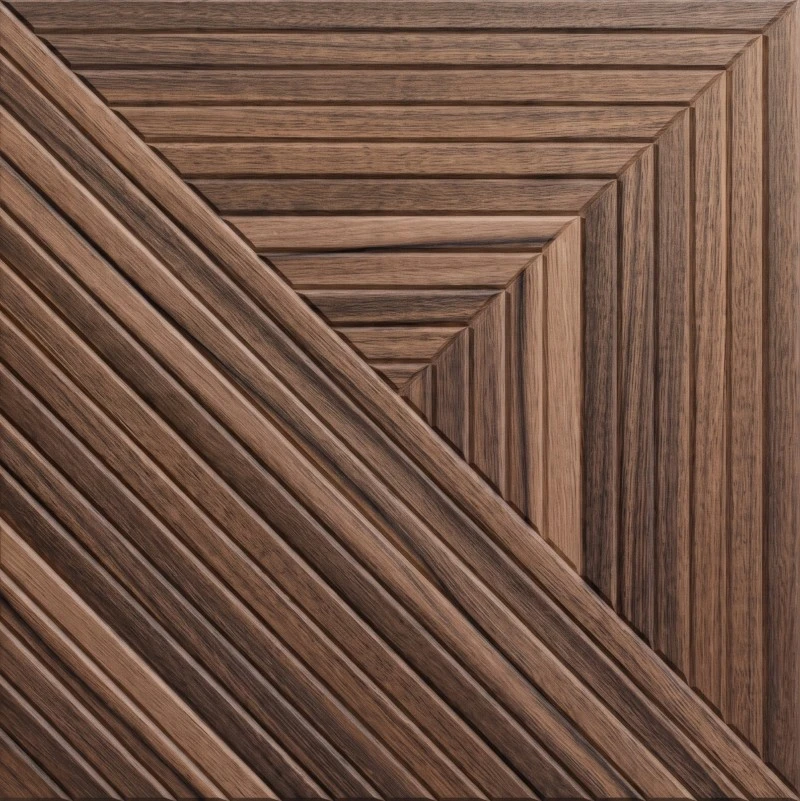 Wonear 3D UV-gedréckt Grooved PET Layered Oak Panel