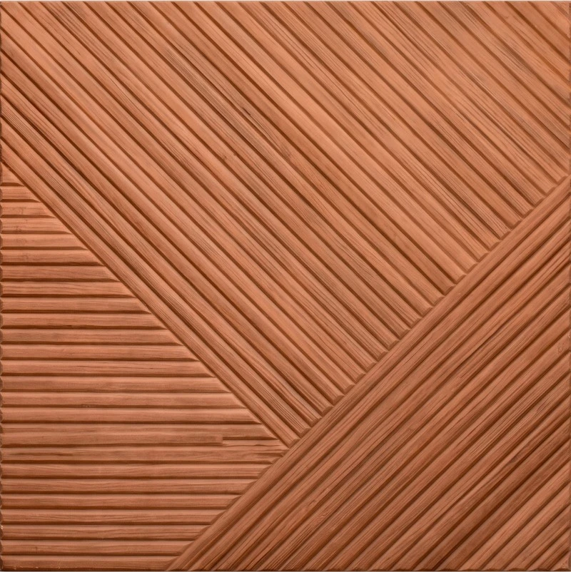 Wonear 3D UV-gedréckt Grooved PET Teak Chevron Panel Wonear 3D UV-gedréckt Grooved PET Teak Chevron Panel