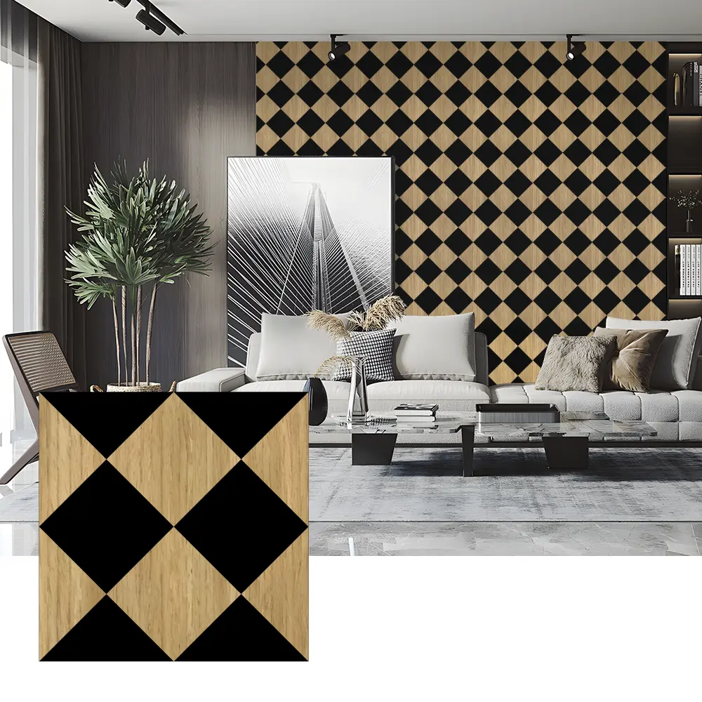 Wood Veneer akustesch Brieder fir Schlofkummer Mauer Dekoratioun Wood Veneer akustesch Brieder fir Schlofkummer Mauer Dekoratioun