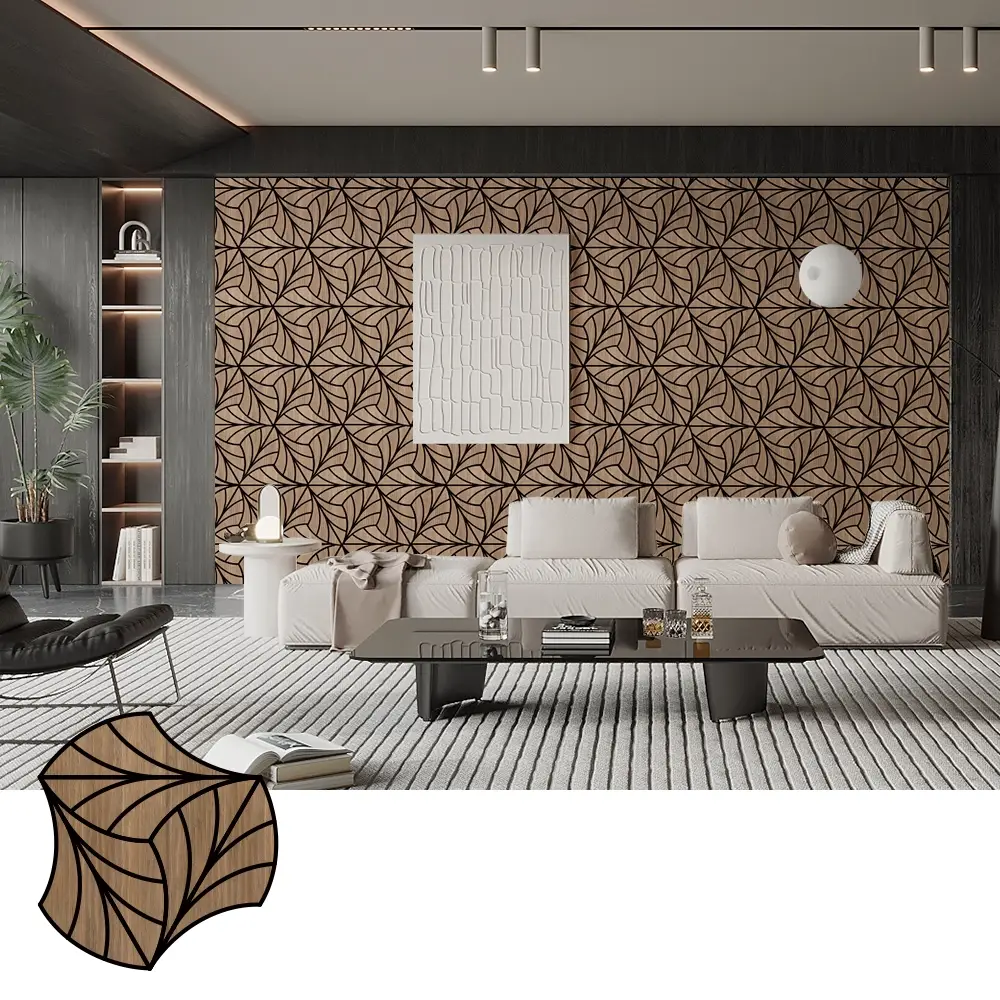 Wood Veneer akustesch Brieder fir Music Studio Sound Kontrolléiere