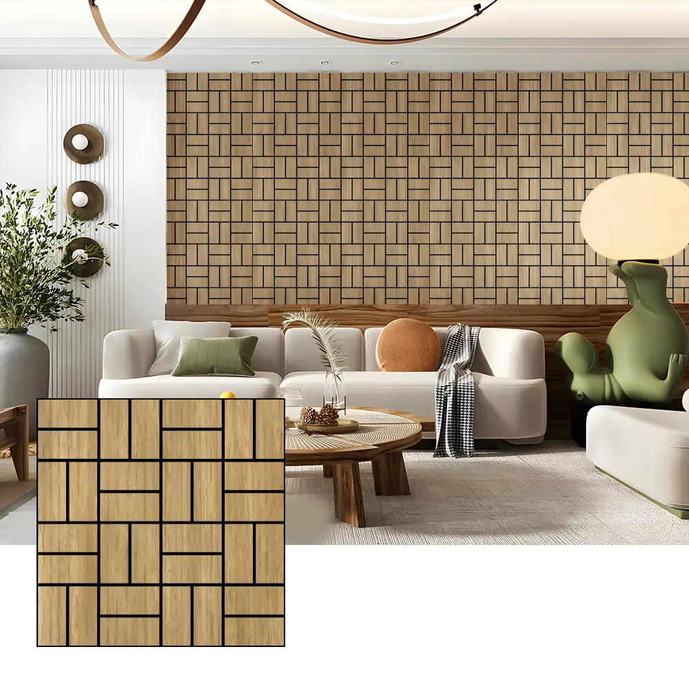 Holz Veneer akustesch Mauer Brieder fir Sound Absorption Holz Veneer akustesch Mauer Brieder fir Sound Absorption